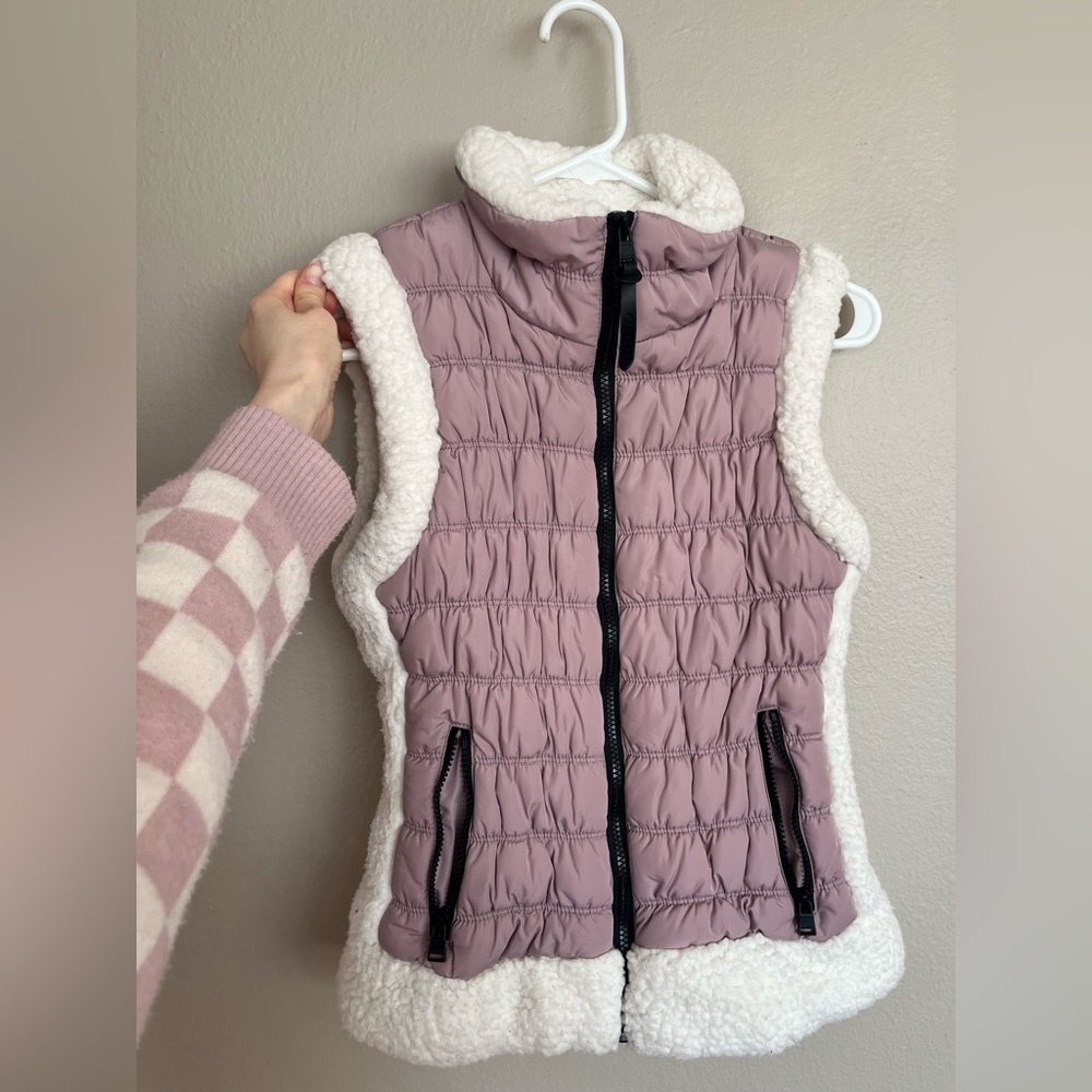 Calvin Klein Puffer Vest Mauve Size XS